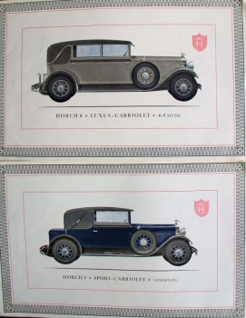 Horch 8 Modelprogram 1930 Carbrochure-Map (3827)
